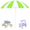 Belamilo Water Table Umbrella, UV Protection Beach & Picnic Table Umbrella, Heavy Duty Portable Outdoor Shade for Sand Play, Camping, Garden & Backyard. Green view 1