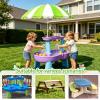 Belamilo Water Table Umbrella, UV Protection Beach & Picnic Table Umbrella, Heavy Duty Portable Outdoor Shade for Sand Play, Camping, Garden & Backyard. Green view 4