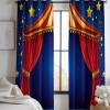 Blue Kids Curtains for Bedroom Nursery Cartoon Red Tent Star 100% Room Darkening Blackout Thermal Insulated Drapes for Boys Girls Room, Darkening Energy Saving Grommet Curtains, 52" W x 108" L view 3