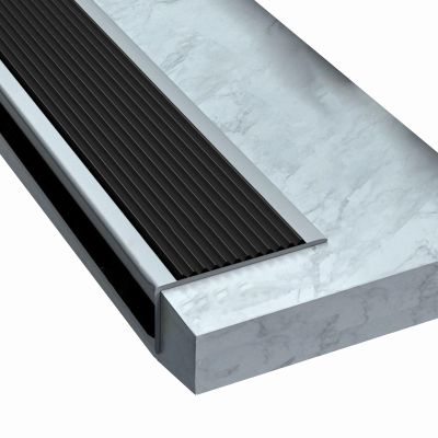WAHHWF Cuttable Vinyl Stair Edge Protection Strips, Self-Adhesive Anti-Slip Stair Nosing, Suitable for Indoor/Outdoor Staircases(L-50m/164.0ft)