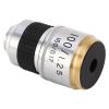 JTLB 100X Microscope Objective, Professional Replacement Lens with RMS Thread Size for Biological Microscopes, Brass and Aluminum Alloy Construction for Material and Compound STU view 2