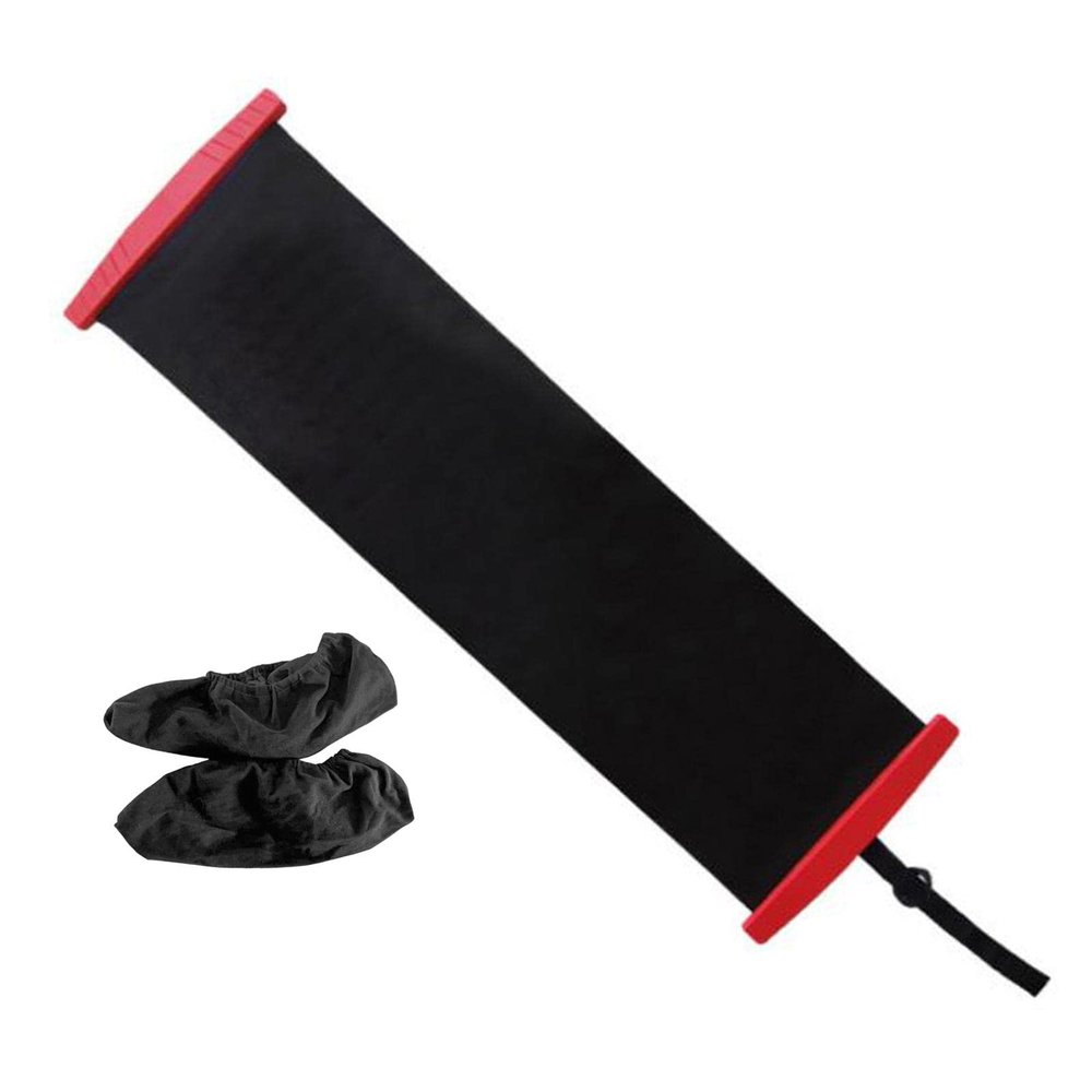 Zxpjkyu Slide Board Sliding Exercise Equipment Plate Multipurpose PP PVC Design Suitable for Home Gym Speed Training Ice Hockey Skiing, Black 200mx50cm