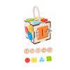 Activity Cube Busy Cube Learning Toy Wooden Activity Center Portable Hand Eye Coordination Educational Toy Storage Solution Fine Motor Skills view 1