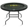 Novastra 46" Poker Table with Folding Legs, 6-Player Octagonal Texas Holdem Table with Stainless Steel Cup Holders & Padded Rail, Portable Gaming Table for Blackjack, Family Black 46Inch view 1