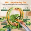Dinosaur Race Track Toys for Boys 3-5, T-Rex Dinosaur Car Track Set with Giant Loop, Flexible Adventure Race Track Playset for Boys Age 4-7 Birthday Gifts view 2