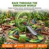 Dinosaur Race Track Toys for Boys 3-5, T-Rex Dinosaur Car Track Set with Giant Loop, Flexible Adventure Race Track Playset for Boys Age 4-7 Birthday Gifts view 3