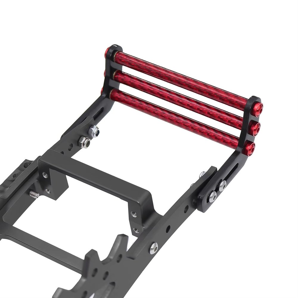 RC Cars Models Compatible with SCX10 for TRX4 for Dodge for Power for Wagon/Cliffhanger for LCG Front Bumper Approach Angle for 1/10 RC Crawler Body Part(Red)