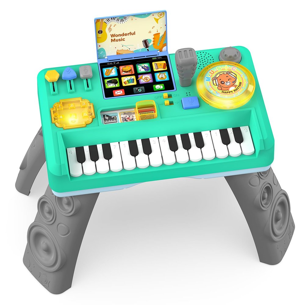 Baby DJ Table for Toddler Musical Baby Piano Toys with Music & Light