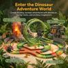 Dinosaur Race Track Toys for Boys 3-5, Flexible Car Track Set with Giant Loop, Dinosaur Adventure Race Cars Playset for Boys Age 4-7 Birthday Gifts view 3