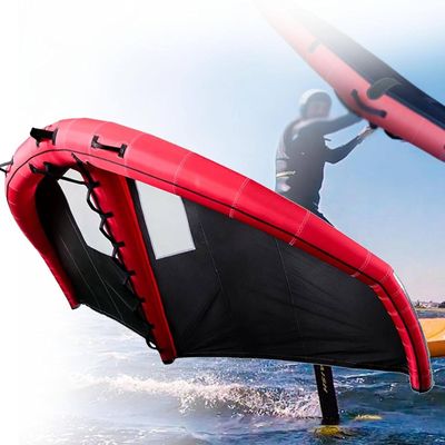 WYBYYDS Handheld Foil Wing Kite,5 Wing Foil Kitesurfing,Inflatable Wingsurfer Kite,has Storage Bag and Surf Leash,for Wind Wing Foiling, Surfing Snow Ski Water Play 4m