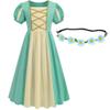 Lovely Mermaid Renaissance Medieval Dress Princess Dress Girls Irish Costume Cosplay Retro Gown Birthday Halloween Xmas Party (Green, 2XL size for Women) view 1