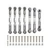 RC Models Spare Parts Compatible with Wltoys 144001 144002 144010 124007 124016 124017 124019 RC Car Upgrade Parts Metal Front Rear Tie Servo Link Rod view 1