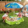 Water Table with Umbrella, Turtle Shape Water and Sand Table, Outdoor Play Sand Box with Lid for Toddlers, for Toddlers 1-3 view 1