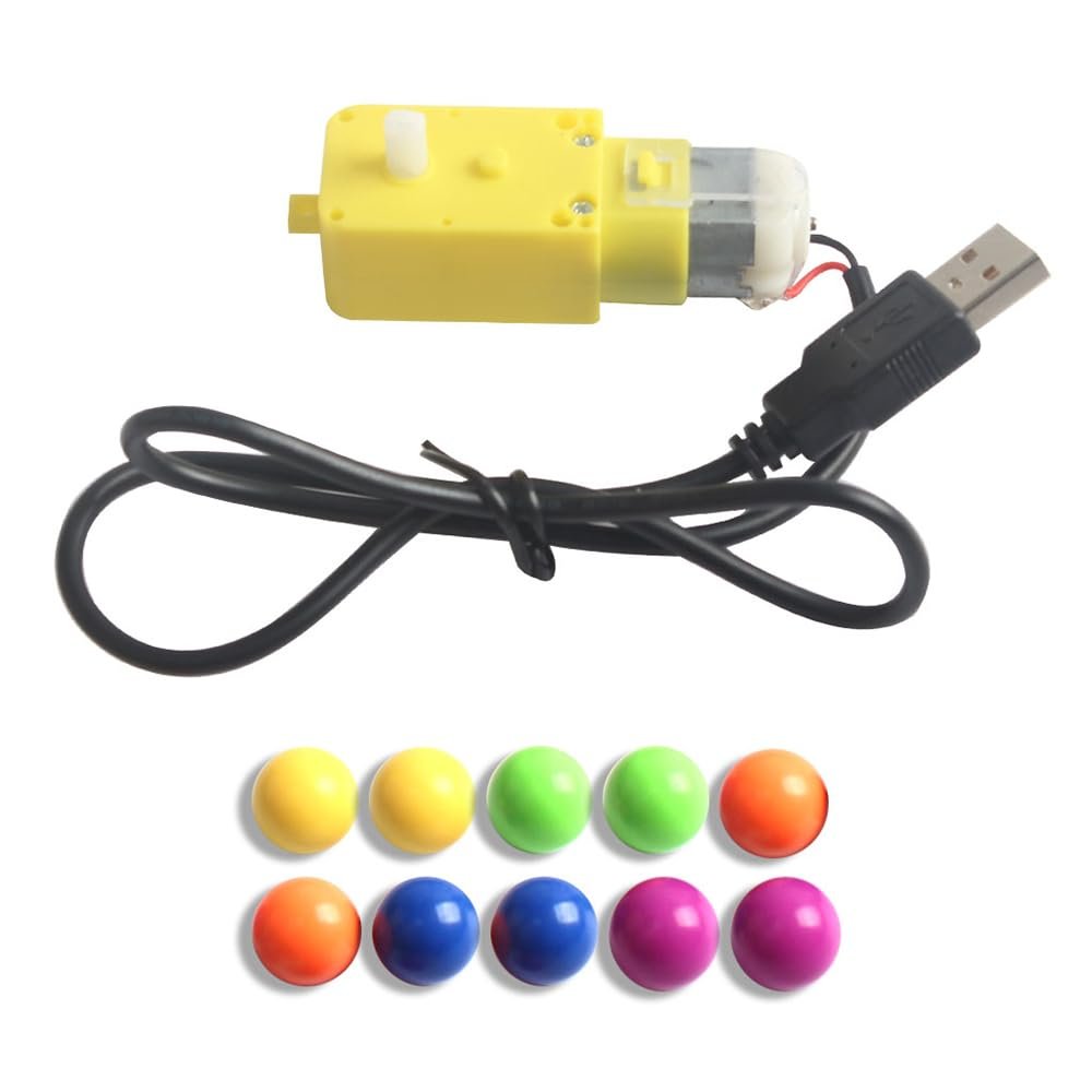 Domary Marble Track 3D Print Parts Model Kit with 10pcs Marbles and Motor for DIY Projects