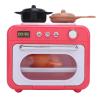 Jiawu Kids Microwave Toy, Rotating Turntable Dials Buttons Kids Kitchen Appliance, Pretend Microwave Oven Toy with Food Accessories, for Toddlers 3 Years Old Up view 4