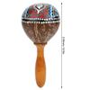 Fesjoy Coconut Shell Musical Sand Hammer for Children Parties and Learning, Durable Reusable Toy for Novices, 8.5 Inches (Coconut Shell and Wood) view 3