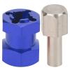 Phefop RC Part RC Accessories Wheel Adapter 12mm Extension Hex Hub Driver for 1.9 Inch Tires Fit D90 CC01 SCX10 with Metal Construction (Blue) view 4
