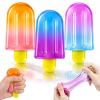 3 Pack Ice Cream Bar Slow Rising Squishy Toys, Cute Food Popsicle Sensory Fidget Squishies for Kids Party Favors Stress Relief Gift view 1