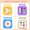 DQMOON Busy Board for 1 Year Old,8-in-1 Travel Toys for Toddler 1-3 on Airplane Car,Montessori Toys Busy Board Busy Cube, Sensory Educational Development Toys,Birthday Gifts for Boy&Girl Baby view 4