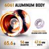 W-01 Unresponsive Metal Yoyo,6061 Aluminum Alloy Trick Yo Yo with Removable Finger Spin Modules,Stable Professional Yoyo for Beginners,Teens,Adults (Orange) view 3
