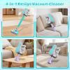 Essovee Kids Vacuum Toy, 4 in 1 Toddler Vacuum Cleaner, Role Play STEM Educational for Girl Boy 3 4 Year Old(Blue) view 4