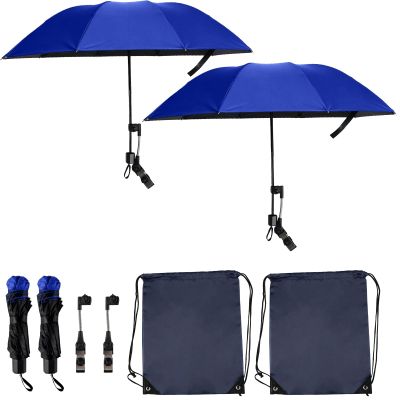 Nalanzhou 47" Beach Chair Umbrella with 360 Adjustable Clamp(2,Royal Blue)