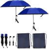 Nalanzhou 47" Beach Chair Umbrella with 360 Adjustable Clamp(2,Royal Blue) view 1