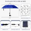 Nalanzhou 47" Beach Chair Umbrella with 360 Adjustable Clamp(2,Royal Blue) view 2