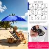 Nalanzhou 47" Beach Chair Umbrella with 360 Adjustable Clamp(2,Royal Blue) view 4