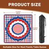 Mahjong Mat with Bag, 31.5 x 31.5 Inch Non Slip Red White Blue Gingham , Gaming Pad for Mahjong, Poker, Dominoes, Card and Board Tile Games view 2