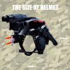 Kids Tactical Helmet Set with Working Microphone, Detachable Flashlight,Foam Darts,Suitable for Role-Playing(Black) view 2