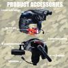 Kids Tactical Helmet Set with Working Microphone, Detachable Flashlight,Foam Darts,Suitable for Role-Playing(Black) view 3