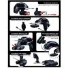 Kids Tactical Helmet Set with Working Microphone, Detachable Flashlight,Foam Darts,Suitable for Role-Playing(Black) view 4