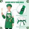 Zenymb Kids Chef Hat and apron Set with Sleeves, Soccer Theme, 6 Pack view 2