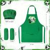 Zenymb Kids Chef Hat and apron Set with Sleeves, Soccer Theme, 6 Pack view 3