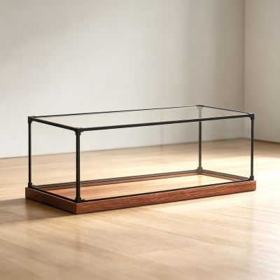 31 30 28 26 in Large Transparent Acrylic Display Case, UV Protected Stackable Figure Display Box, Reinforced Showcase Cube Box with Metal Frames(40x30x30cm/16x12x12in)