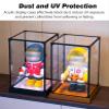 31 30 28 26 in Large Transparent Acrylic Display Case, UV Protected Stackable Figure Display Box, Reinforced Showcase Cube Box with Metal Frames(40x30x30cm/16x12x12in) view 3