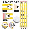 66 Pcs 0-20 Pencil Number Line for Classroom Floor 7" Back to School Supply view 2