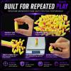OIMIO Half Length Short Darts 200PCS Compatible with Nerf Pro, Dart Zone Nexus Pro, Aeon Pro, Max Stryker, Worker Short Dart Blasters, Foam Dart Refill Pack (yellow1.4) view 4