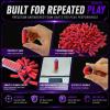 OIMIO Half Length Short Darts 200PCS Compatible with Nerf Pro, Dart Zone Nexus Pro, Aeon Pro, Max Stryker, Worker Short Dart Blasters, Foam Dart Refill Pack (red1.3) view 4