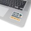 Bodyboarding Humor Sticker Ocean Called Decal for Prone Riders, Wave Chasers view 2