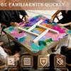 33"x33" Watercolor Colorful Flower Impasto Whimsical Mahjong Mat for Table Noise Reduction Anti Slip Mah Jongg Mat with Carrying Bag for American Mahjong Poker Board Games Card Games & Dominoes view 2