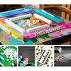 33"x33" Watercolor Colorful Flower Impasto Whimsical Mahjong Mat for Table Noise Reduction Anti Slip Mah Jongg Mat with Carrying Bag for American Mahjong Poker Board Games Card Games & Dominoes view 3