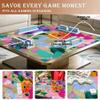 33"x33" Watercolor Colorful Flower Impasto Whimsical Mahjong Mat for Table Noise Reduction Anti Slip Mah Jongg Mat with Carrying Bag for American Mahjong Poker Board Games Card Games & Dominoes view 4