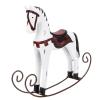 ToysCentral Basics Hand Carved Wooden Rocking Horse Painted Kids Toy Gift Ideal for Collection Nordic Wood Material (White) view 1