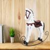 ToysCentral Basics Hand Carved Wooden Rocking Horse Painted Kids Toy Gift Ideal for Collection Nordic Wood Material (White) view 2