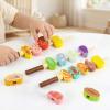 Wsymxuo Wooden Barbecue Playset Realistic Design Toy Barbecue Grill Educational Wooden Grill Toy for Home view 2