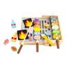 Xgdsnly Wooden Barbecue Playset Fine Motor Skills Toy Barbecue Grill Realistic Design Wooden Grill Toy for Children, Playroom view 1