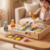 Xgdsnly Wooden Barbecue Playset Fine Motor Skills Toy Barbecue Grill Realistic Design Wooden Grill Toy for Children, Playroom view 2