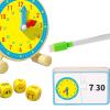JISADER Teaching Clock Puzzle Clock Learning Toy Hour Minute Second Cognition Preschool Calendar Clock Educational Learning Polished Wood Material view 3